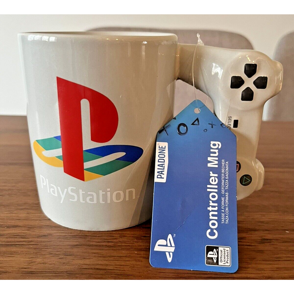 PlayStation Gaming Controller Mug Tea Coffee 16oz Gray Dual Shock